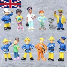 12Pcs/Set Fun Fireman Sam Action Figures PVC Cartoon Doll Kids Toy Gift UK New