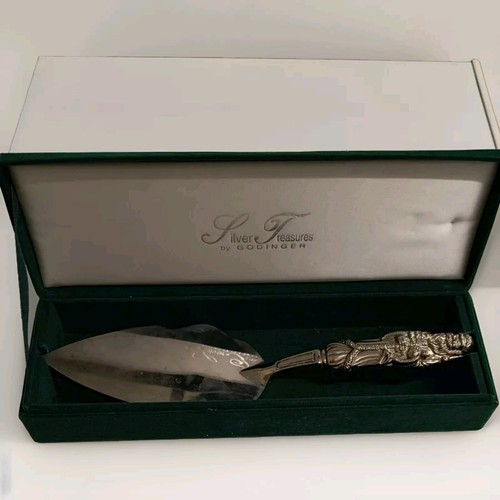 Vintage silver cake pie - vintage,