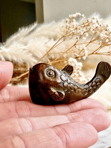 Bronze fugu pufferfish pen - fugu,