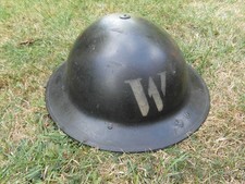 Original WW2 British Air Raid Warden Helmet Blitz Home Front Civil Defence ARP