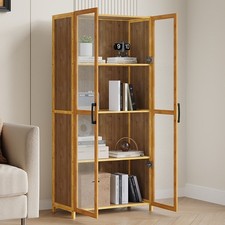 3-5 Tier Bamboo Bookcase w/