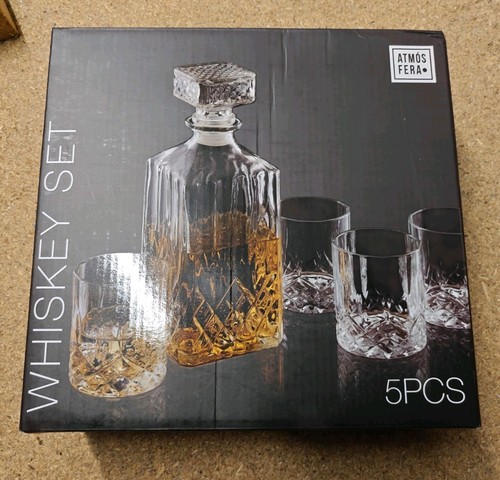 Whiskey decanter set 5pc 900ml - decanter,