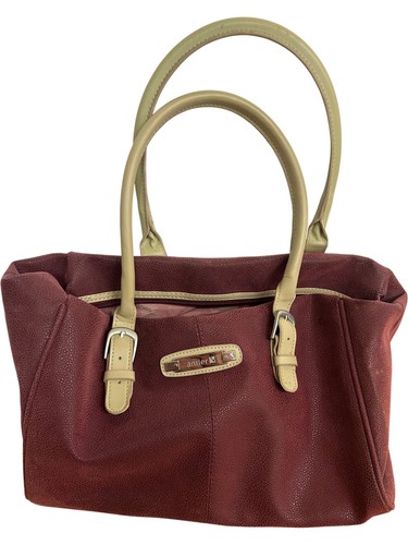 Antler burgundy satchel tote - burgundy,