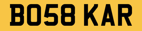Karen kar number plate - kar, for
