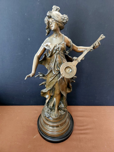 Art nouveau spelter - art,