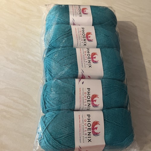 Phoenix yarn turquoise balls - turquoise, 5