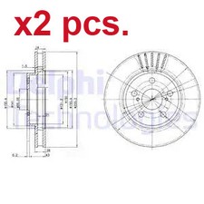 X2 PCS FRONT BRAKE DISC ROTOS