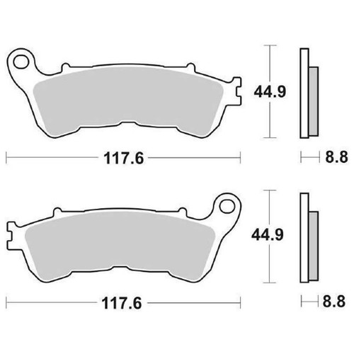 Sbs 828hs front - front, pads