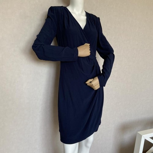 Women maje dress navy viscose - women,