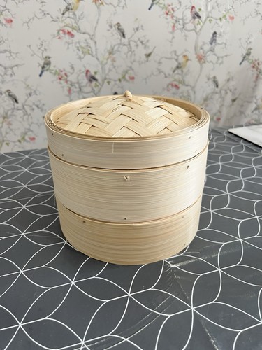 Two tier bamboo steamer - bamboo,