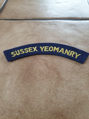 Sussex yeomanry military cloth - military,