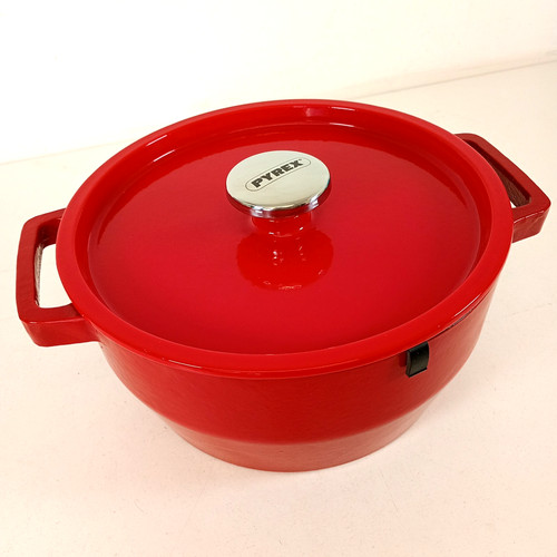 Vintage pyrex red cream - vintage,