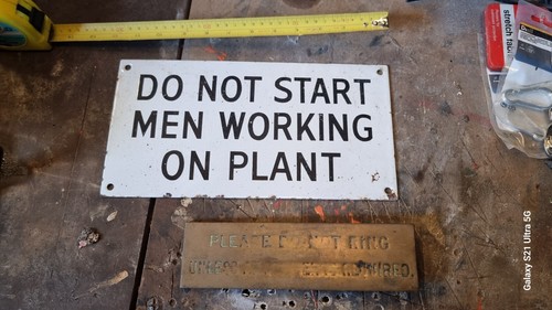 Vintage enamel sign - sign, +