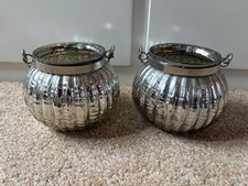 Set of 2 Silver/Pale Gold