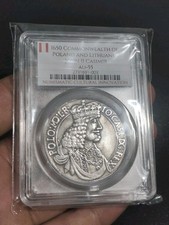 1650 Poland And Lithuania Thaler, John II Casimir vasa, 40mm, boxed, GAP-FILLER