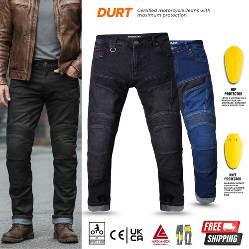 Men motorcycle jeans - motorcycle, black