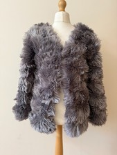 Soft Grey Faux Fur Jacket –