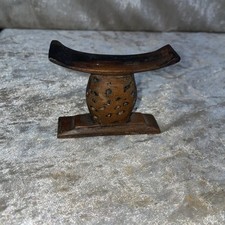 Antique Ethiopian Tribal Wood Headrest, Handmade African Art, Oromo Arsi Pillow