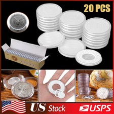 20PCS 46mm Clear Coin Storage