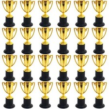 24 Pack Mini Gold Award Trophies for Sports Tournaments Competitions Rewards
