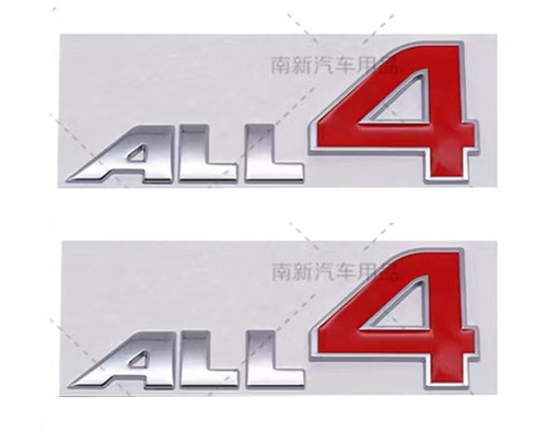 2pcs chrome all4 letters - 2pcs, 3d