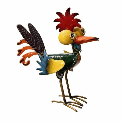 Metal chicken statue - metal,