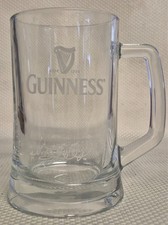 Retro Guinness Heavy Glass Pint Tankard - 16x10x15cm