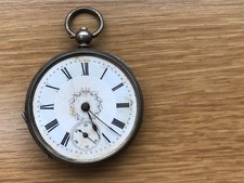 Fine engraved silver old key