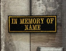 IN MEMORY OF PATCH BADGE CUSTOM BIKER TRIKER CLUB SEW ON