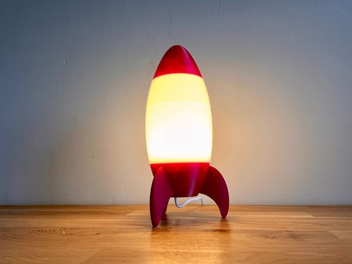 Classic red rocket desk - desk, lamp