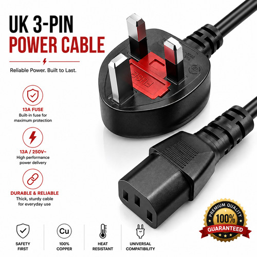 Pin iec c13 kettle lead - kettle,