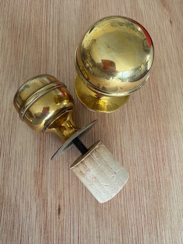 Vintage brass pole finial - pole,