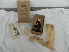 Vintage S.E.L. STUDENTS MICROSCOPE No. 3/A + Accessories, Instructions & Box
