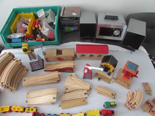 Brio wooden train track set - track, &