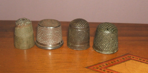 Vintage thimbles metal - thimbles,