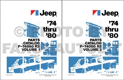 Jeep parts book 1980 - book, 1978