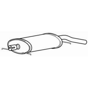 Rear exhaust silencer - back, box