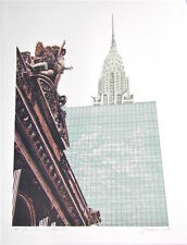   NYC GRAND HYATT by J.Melnick Signed Lithograph Grand Central Station NYC
