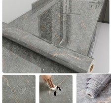 Self Adhesive Kitchen Worktop Covering Vinyl Wrap Cupboard Door Marble Stickers 