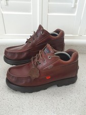 Mens Kickers Vintage Original Moccasin Boots Mahogany Size UK 10 Leather