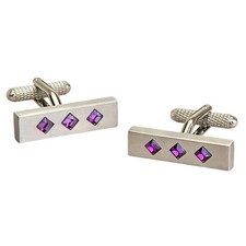 Amethyst crystals cufflinks - amethyst,