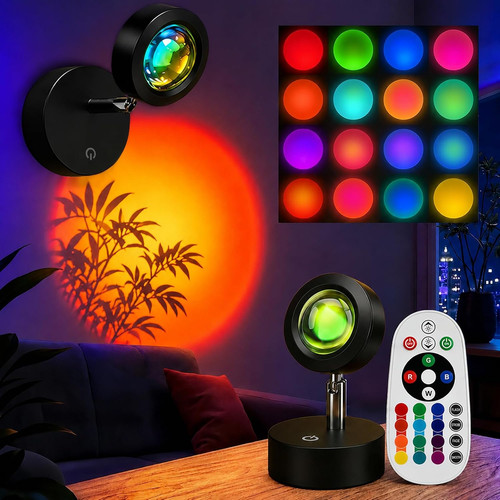Wall mounted sunset projector - mounted,