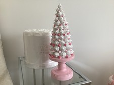 Homesense TKMaxx Pink and white meringue tree  decor Icing Christmas ornament 