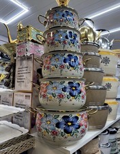 5pcs Enamelware Cooking Pot