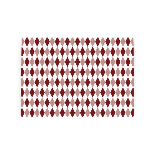 Red argyle worktop saver - ,