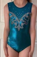 ADULT Professional MILANO mesh gymnastics leotard GB32 Shiny glossy lycra