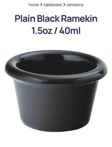 Utopia ramekins black - ramekins,