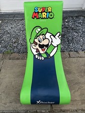X Rocker Junior Gaming Chair Nintendo Super Mario Bros Luigi Floor Rocking Seat