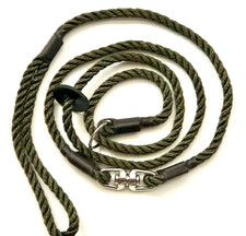 Rope Slip Lead for dogs With a Anti Tangle Swivel 8 mm  Handmade in the UK.