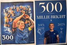 2025 MILLIE BRIGHT 300 CHELSEA APPEARANCES 2 COLOUR A4 POSTERS MINT UNFOLDED